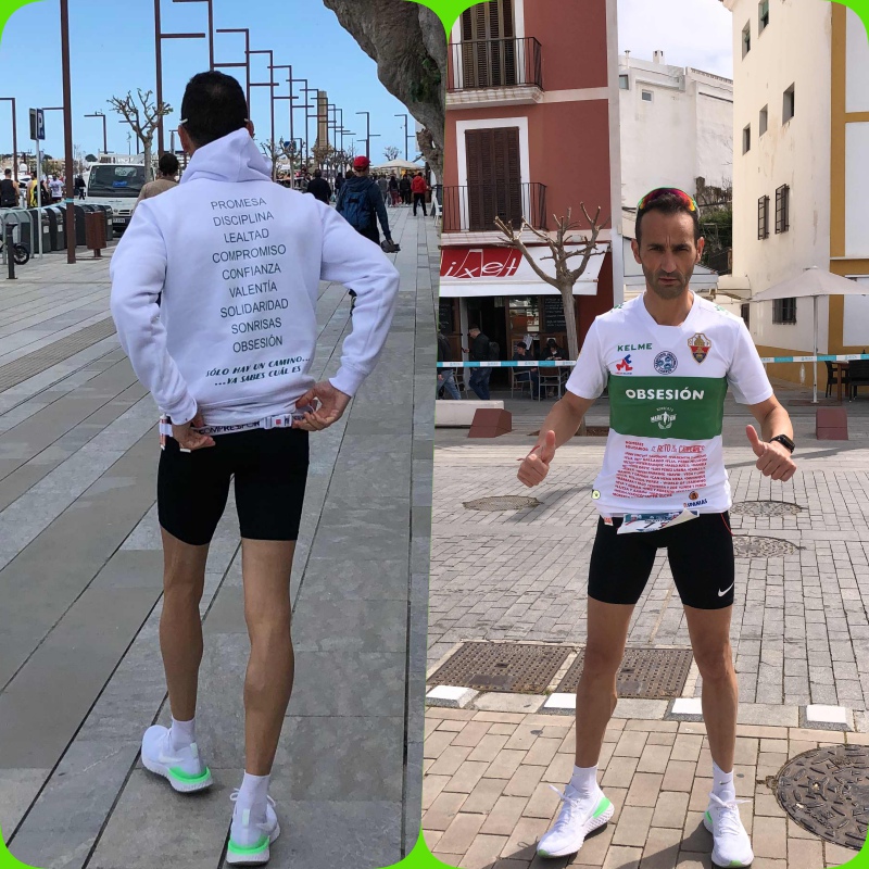 La Maraón de Ibiza la enfocaba con mucha incertidumbre; Unos problemas de salud derivados de un sobre entrenamiento que arrastraba desde el año pasado, (haremos un post, explicando lo ocurrido para que así todos aprendamos de los errores que cometemos los Corredor@s Populares), lo que desemboco en tres meses con entrenamientos adaptados para recuperar los niveles de hierro óptimos y compensar la Fatiga Crónica que tenía La Maraón de Ibiza la enfocaba con mucha incertidumbre; Unos problemas de salud derivados de un sobre entrenamiento que arrastraba desde el año pasado, (haremos un post, explicando lo ocurrido para que así todos aprendamos de los errores que cometemos los Corredor@s Populares), lo que desemboco en tres meses con entrenamientos adaptados para recuperar los niveles de hierro óptimos y compensar la Fatiga Crónica que tenía